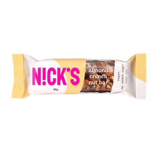 Baton crunchy z migdałami w polewie czekoladowej bez cukru Nick's 40 g