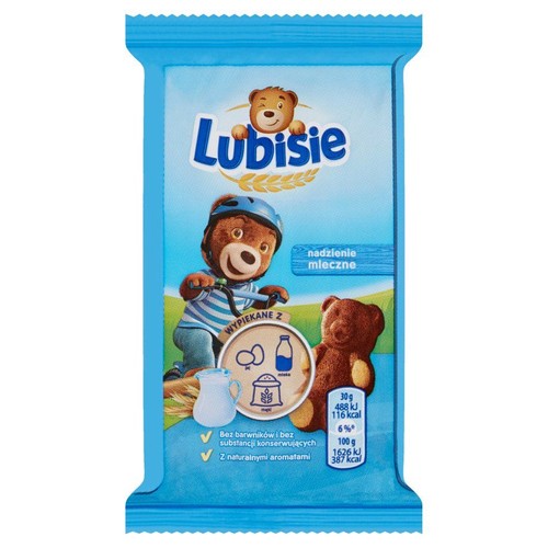 Ciastko biszkoptowe z nadzieniem mlecznym Lubisie 30 g