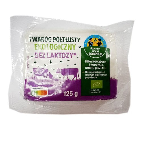 Bio Twaróg półtłusty bez laktozy Pewni Dobrego 125 g
