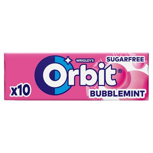 Bezcukrowa guma do żucia Bubblemint Orbit sztuka
