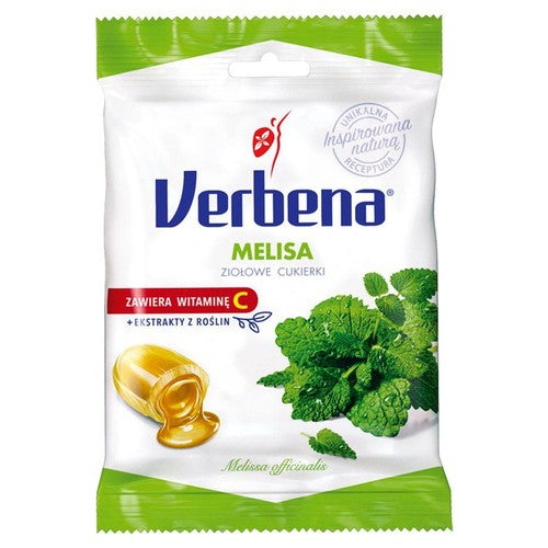 Nadziewane ziołowe cukierki z melisą i witaminą C Verbena 60 g