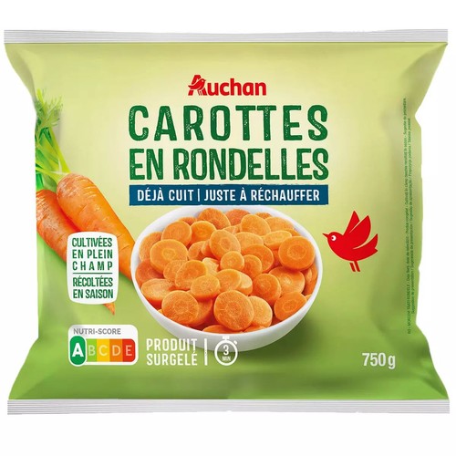 Marchew gotowana plastry Auchan 750 g