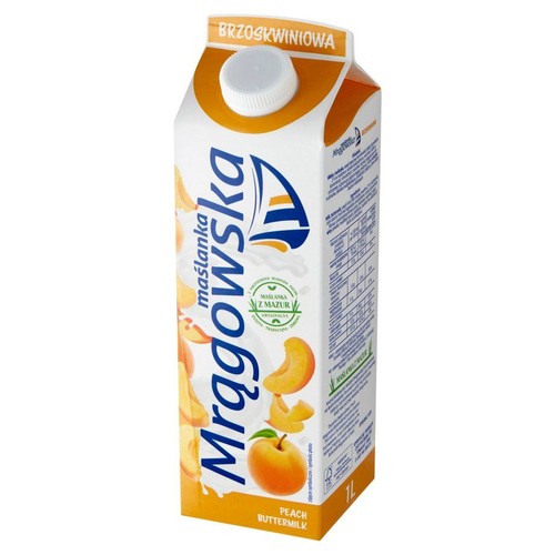 Maślanka Mrągowska brzoskwiniowa. Mlekpol 1 l