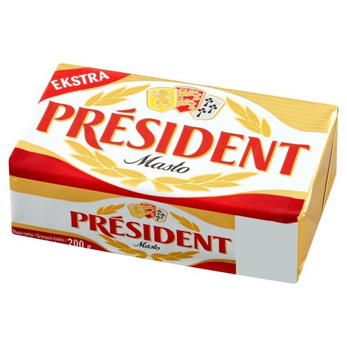 Masło ekstra 82% tłuszczu President 200 g