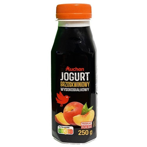 Jogurt brzoskwiniowy wysokobiałkowy Auchan 250 g