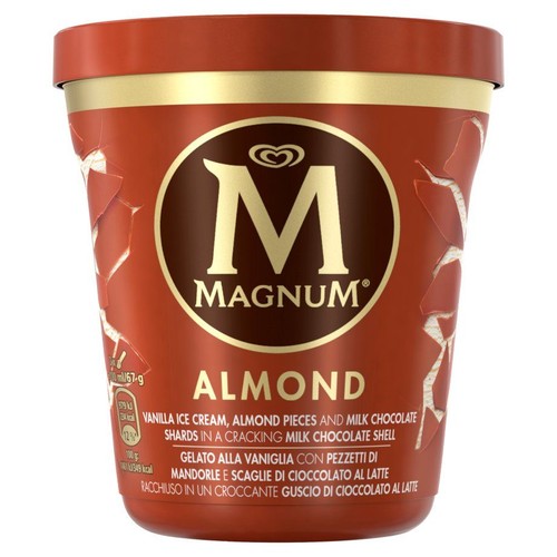 Lody waniliowe z mleczną czekoladą i migdałami Magnum 440 ml
