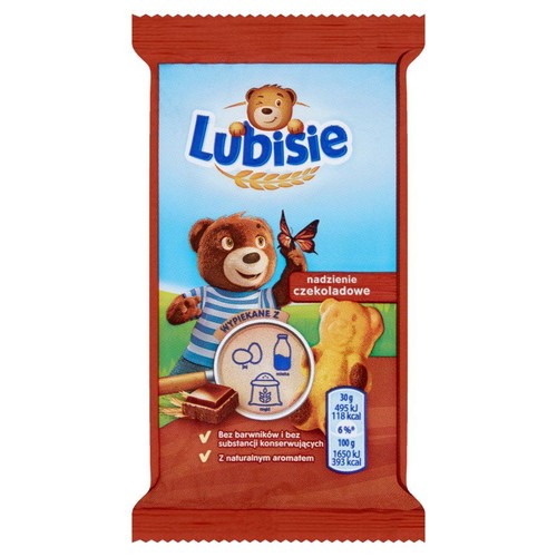 Ciastko biszkoptowe z nadzieniem czekoladowym Lubisie 30 g