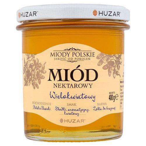 Miód nektarowy wielokwiatowy Huzar 400 g