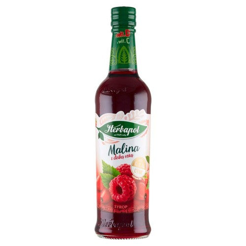 Syrop o smaku malinowo różanym Herbapol 420 ml