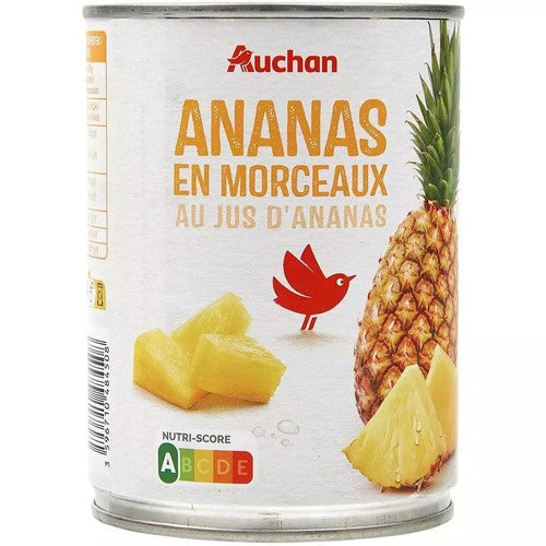 Ananas kawałki w soku Auchan 560 g