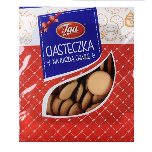 Biszkopty z galaretką o smaku malinowym Iga 1 kg