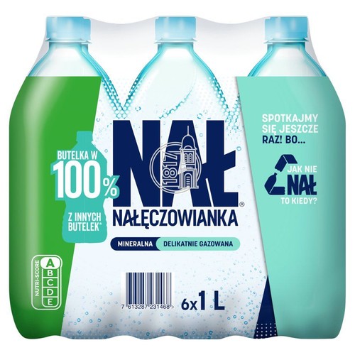 Woda mineralna delikatnie gazowana Nałęczowianka 6 x 1 l