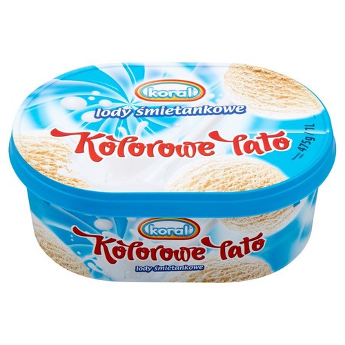 Lody śmietankowe Kolorowe Lato Koral 1 l