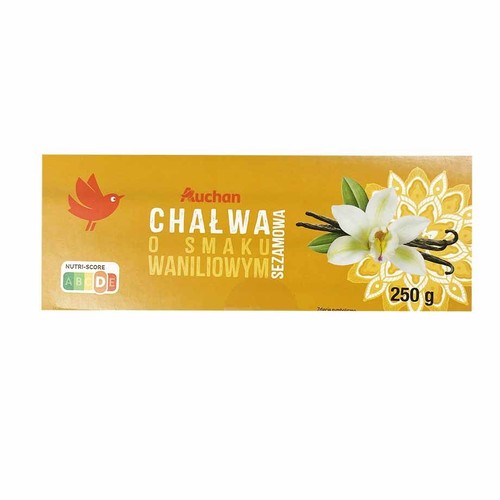 Chałwa sezamowa o smaku waniliowym Auchan 250 g