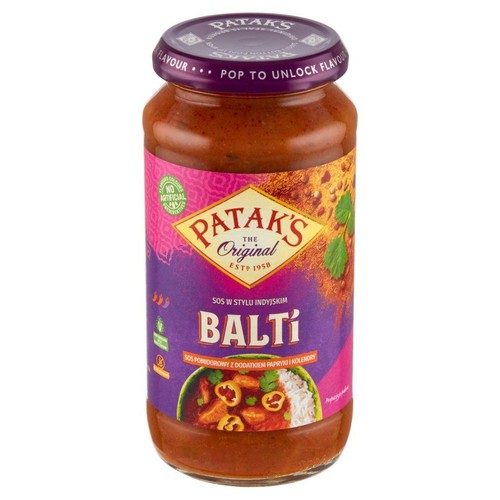 Sos pomidorowy Balti z papryką i kolendrą Patak's 450 g