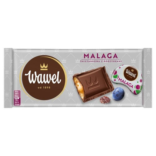 Czekolada Malaga śmietankowa z rodzynkami Wawel 92 g