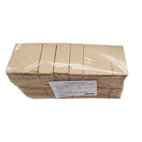 Wafle przekładane kremem orzechowym Auchan 2 x 500 g