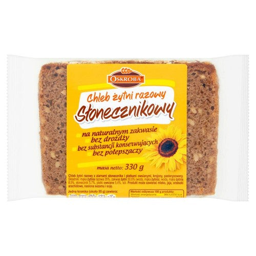 Chleb żytni razowy słonecznikowy Oskroba 330 g