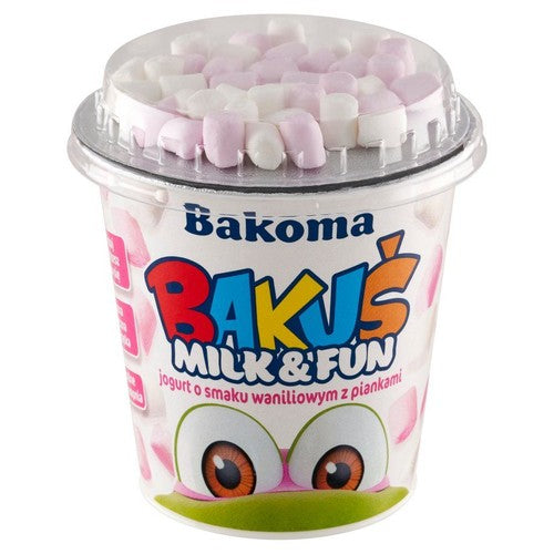 Joagurt waniliowy z piankami Bakoma 128 g