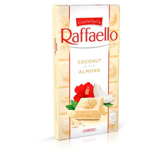 Czekolada mleczna z kokosem i migdałami Raffaello 77 g